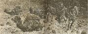 hedins expedition under en sandstorm langt inne i takla makanoknen i april 1894 william r clark